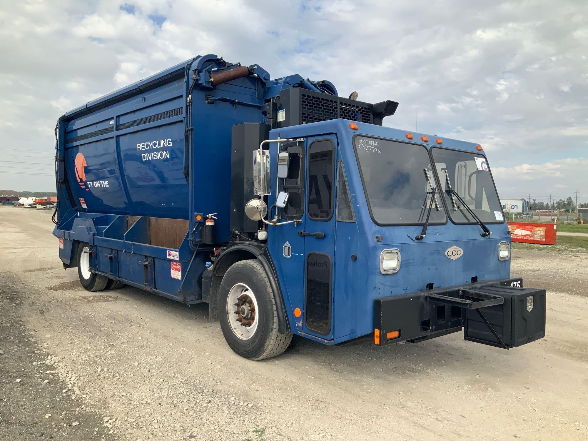 2011 Crane Carrier Co 35yd Dual Side Top Loading Recycling Truck