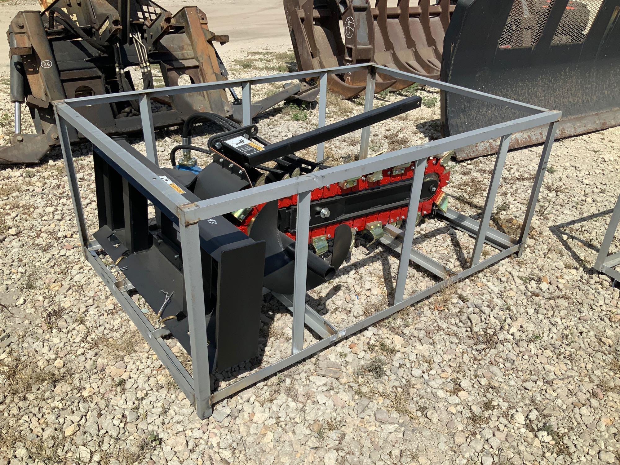 Unused Great Bear Skid Steer Trencher Attachment