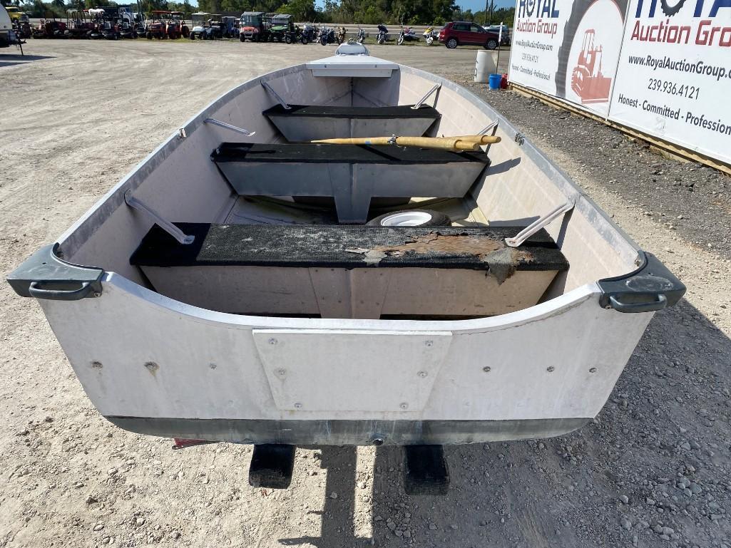 13 Foot Aluminum V Shape Jon Boat with Trailer