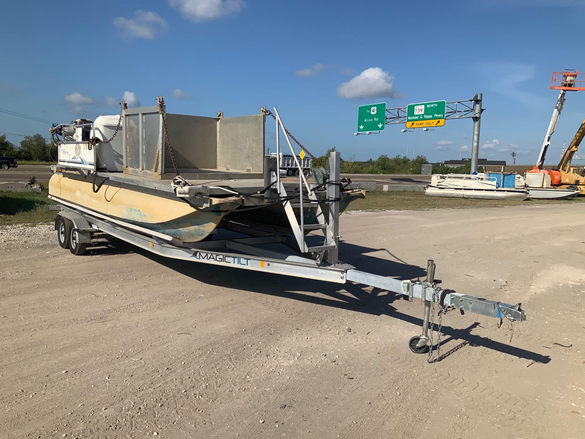 2007 Weeres 21ft Pontoon Boat With Trailer