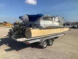 2007 Weeres 21ft Pontoon Boat With Trailer