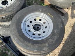 4 Unused 235/80R16 Tires w/wheels