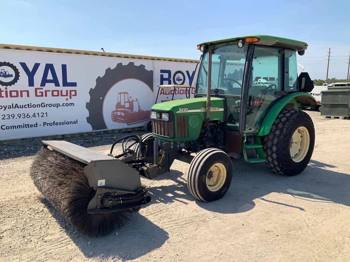 2004 John Deere 5220 Tractor with Broom