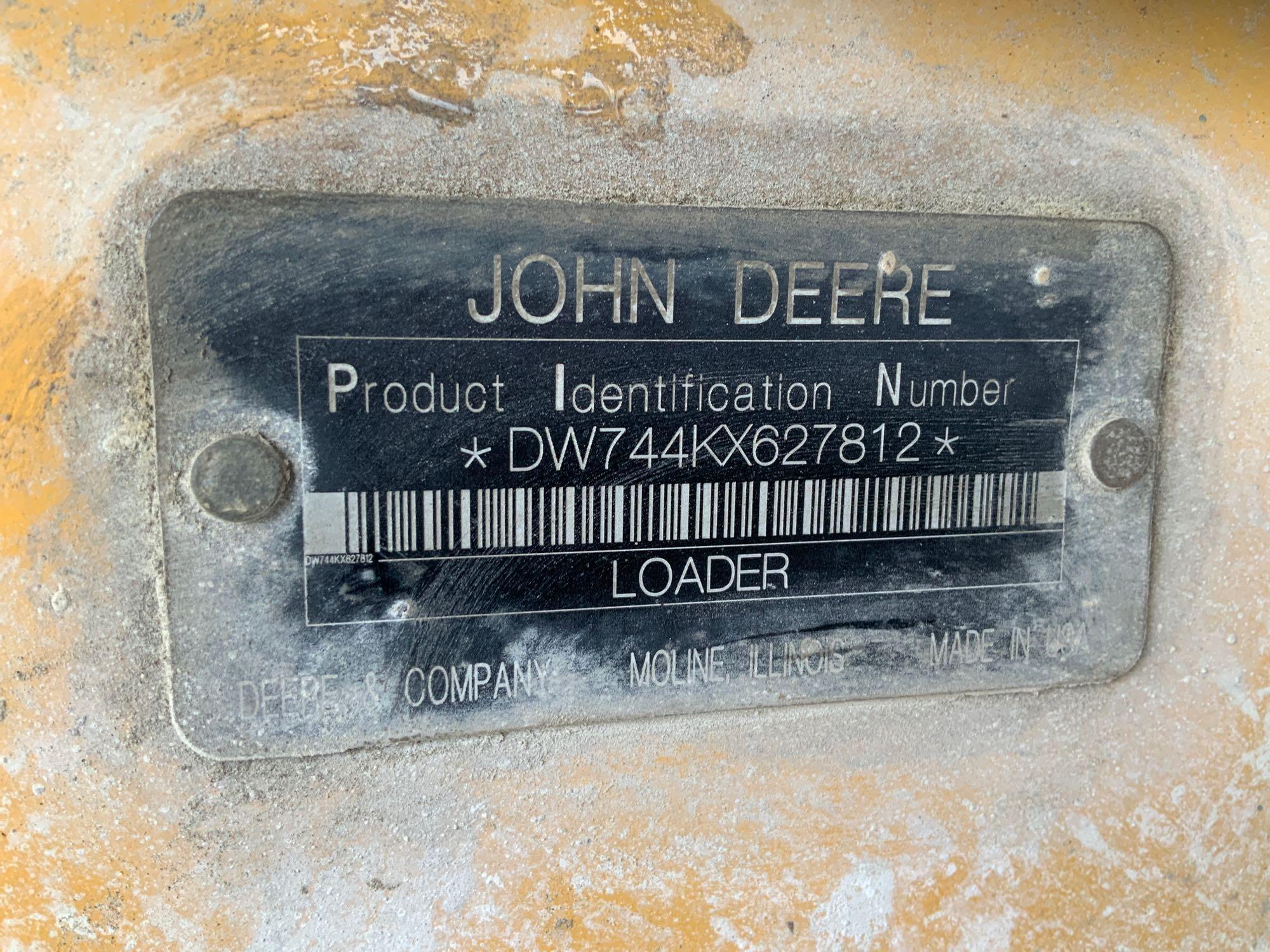 2010 John Deere 744K Articulated Wheel Loader