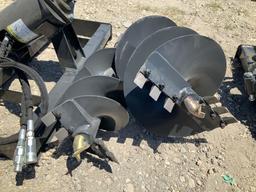 Unused Wolverine Hydraulic Skid Steer Auger Attachment