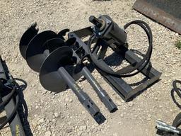 Unused Wolverine Hydraulic Skid Steer Auger Attachment