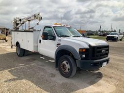 2008 Ford F-550 4x4 Dually Service Crane Truck