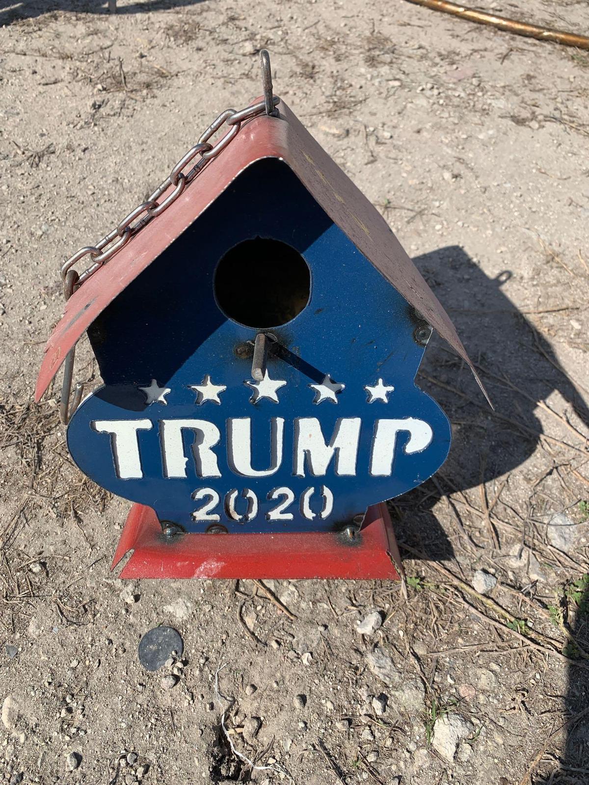 Trump 2020 metal bird house