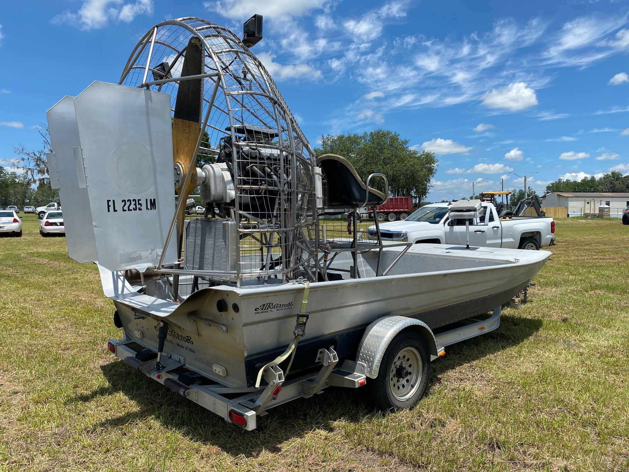 2001 16ft AirGator Aluminum Air Fan Boat