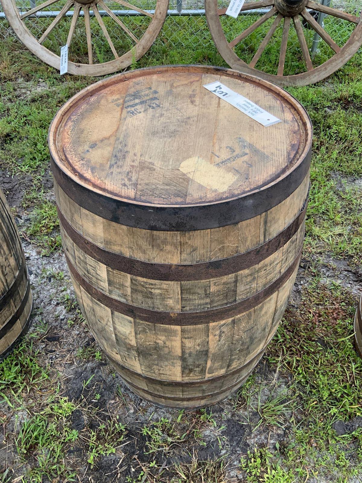 Wooden Whiskey Barrel