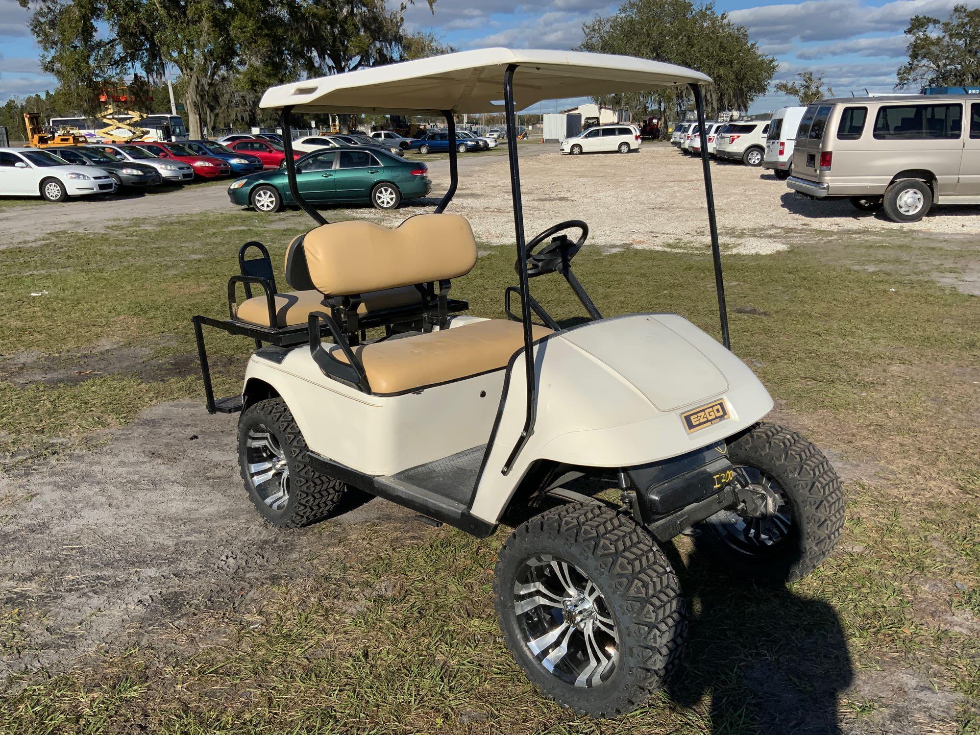 E-Z-Go 48V Lifted High Speed 4 Passenger Golf Cart