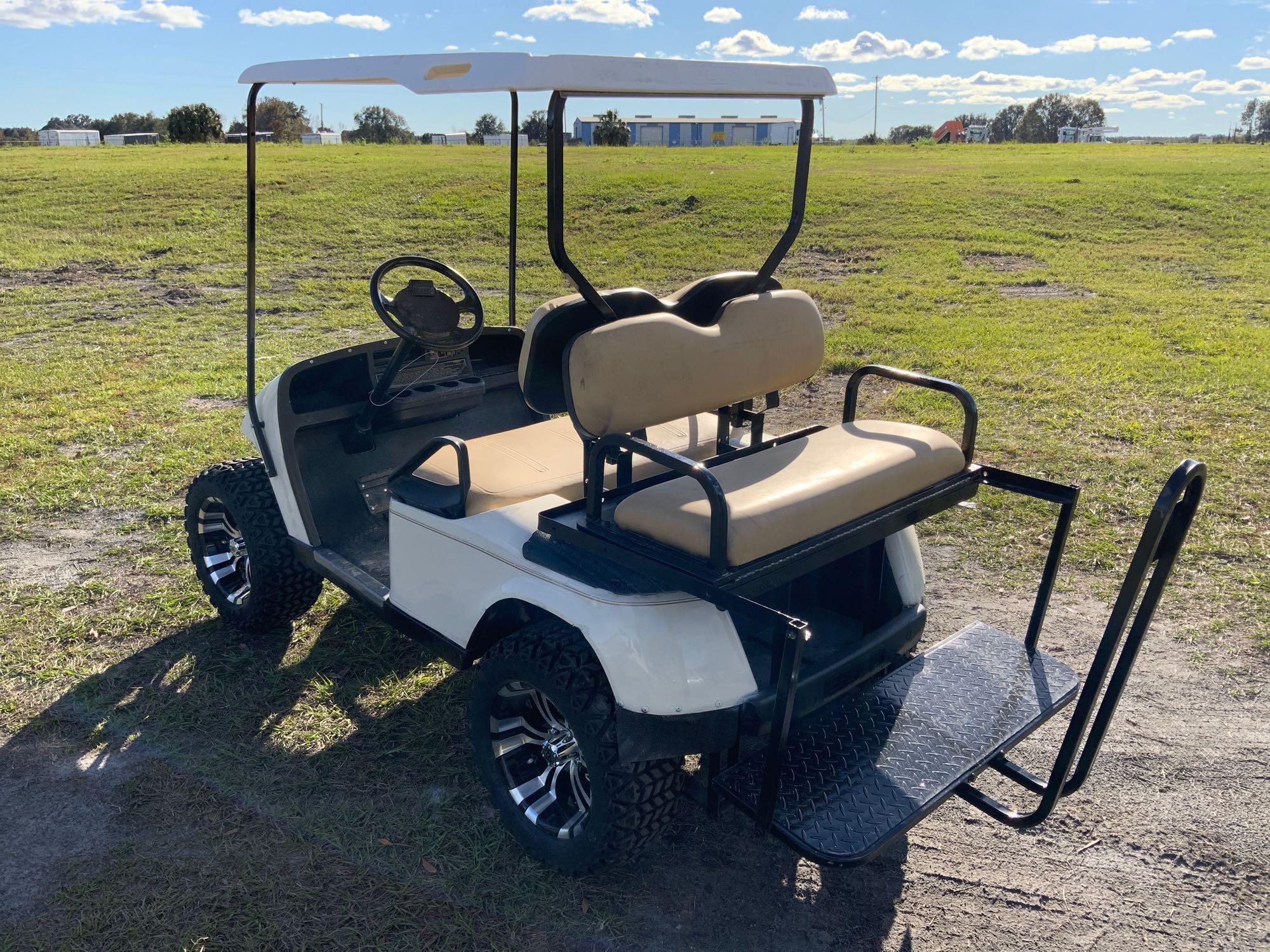 E-Z-Go 48V Lifted High Speed 4 Passenger Golf Cart