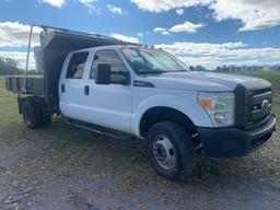 2011 Ford F-350 4x4 Crew Cab Crane Dump Truck