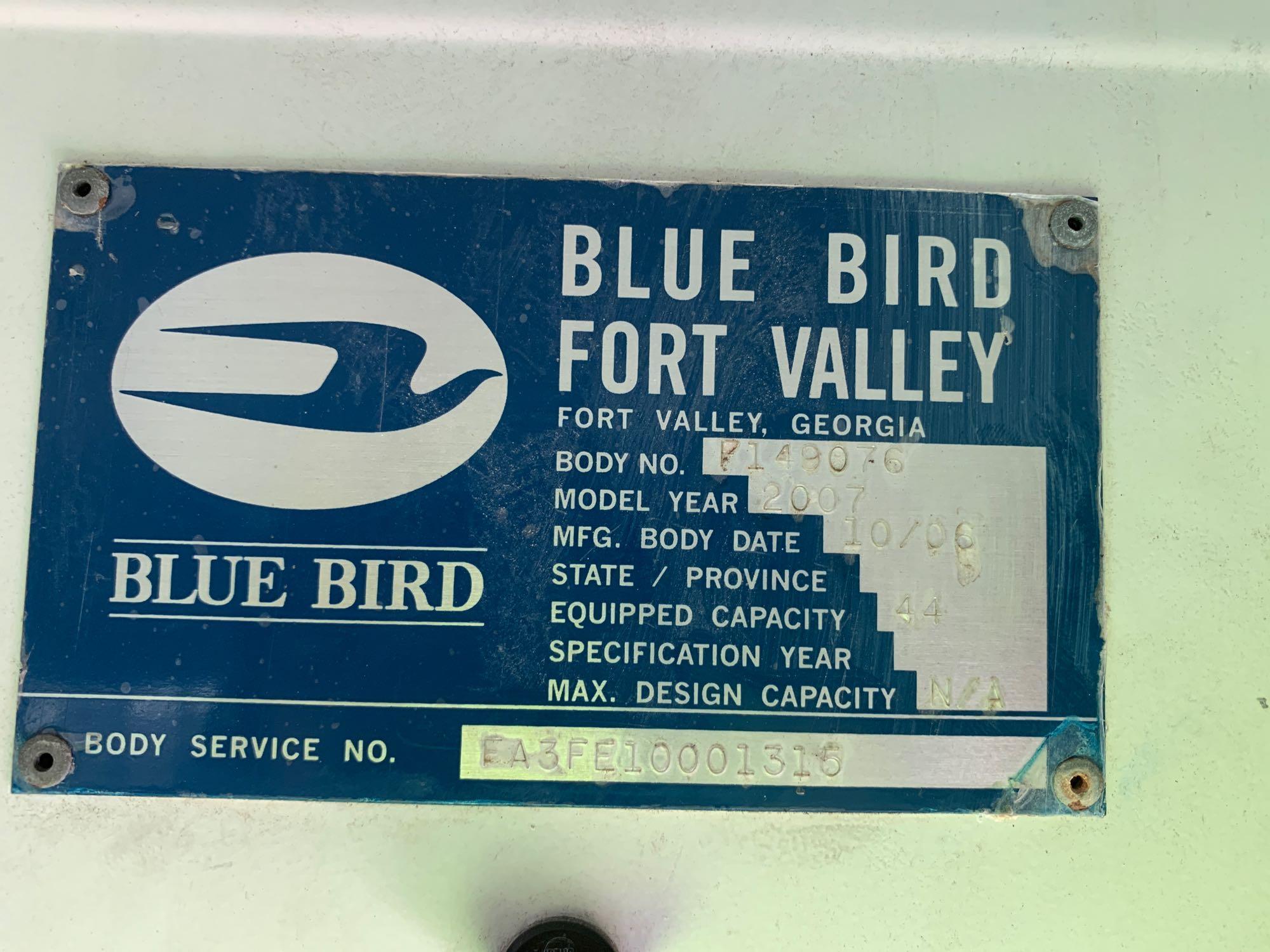 2007 Blue Bird 44 Passenger Bus