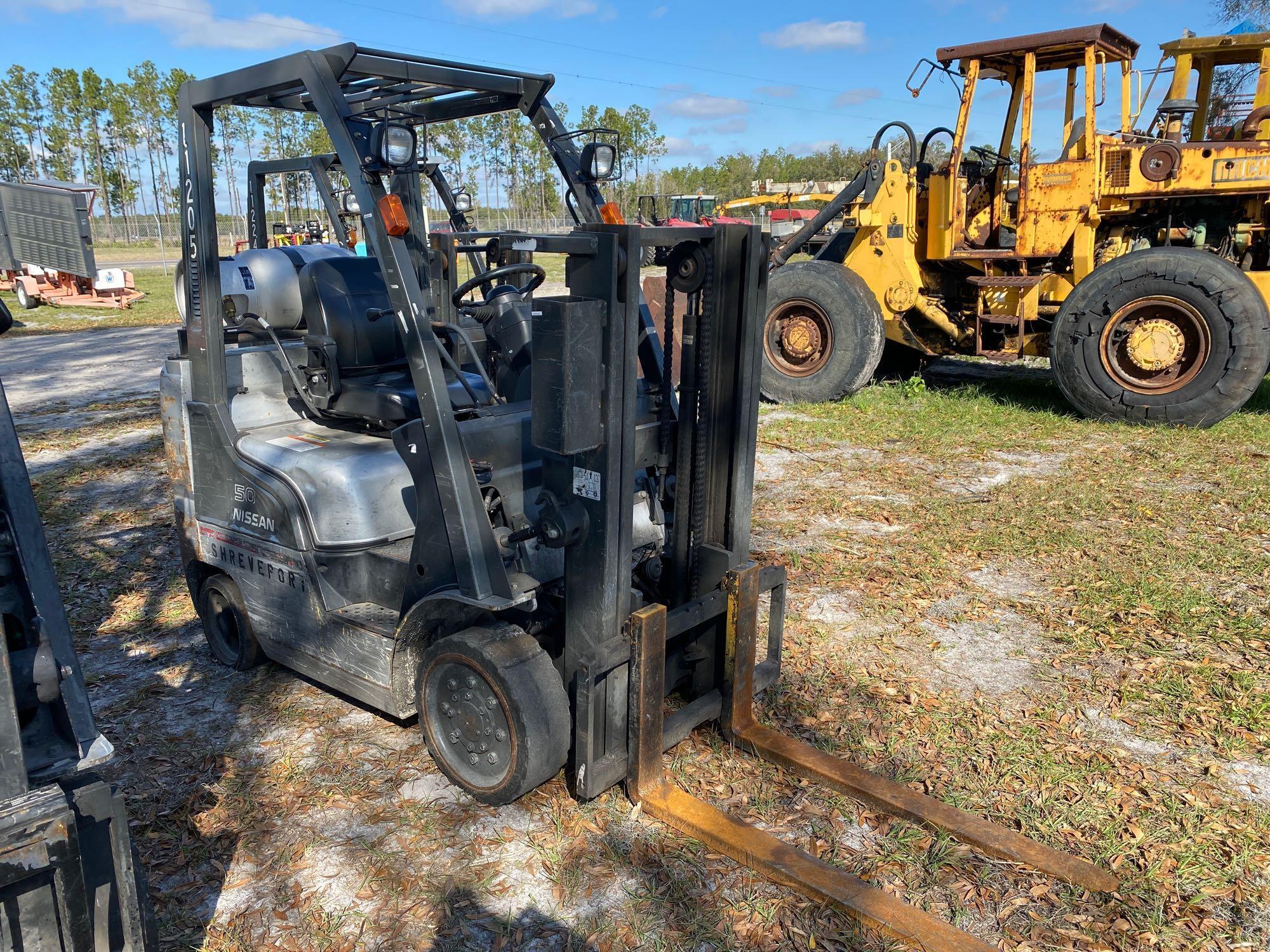 2011 Nissan 50 4,700LB Solid Tire Forklift