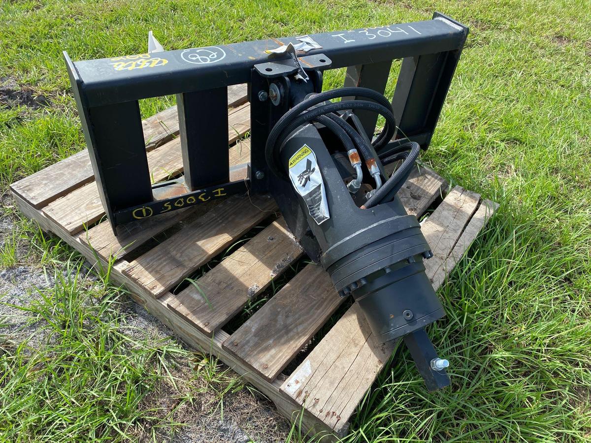 Unused Skid Steer Hydraulic Auger Attachment