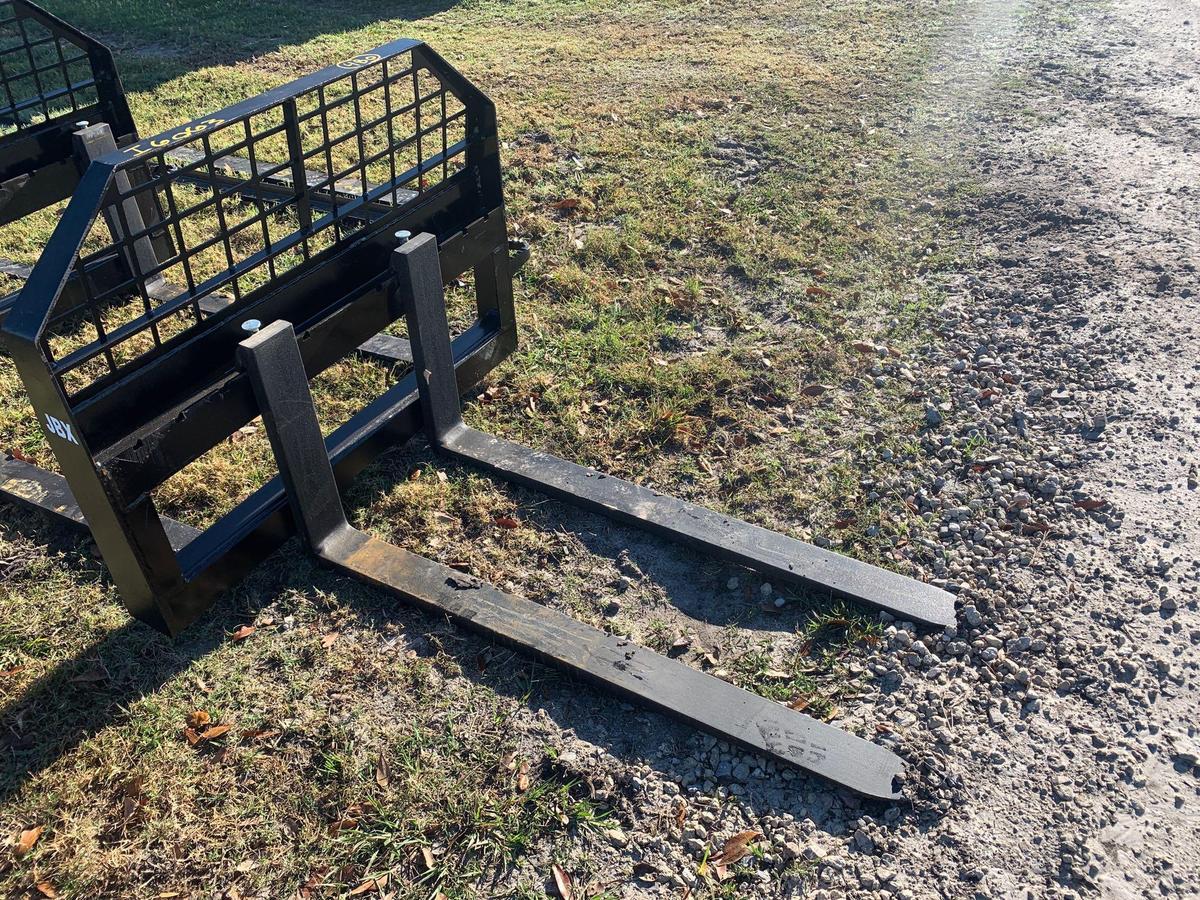 Unused JBX 4000lb Skid Steer Forks and Frame