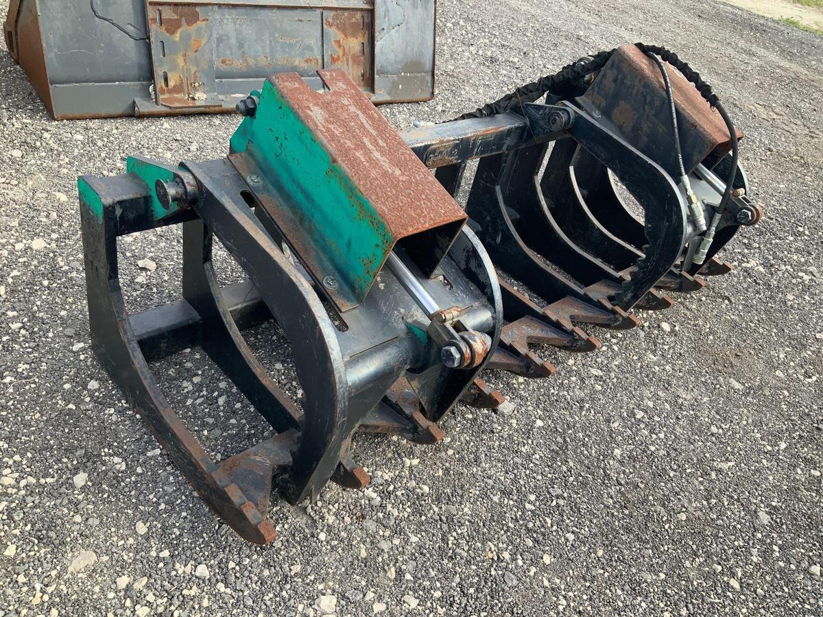 84in Skid Steer Hydraulic Root Grapple