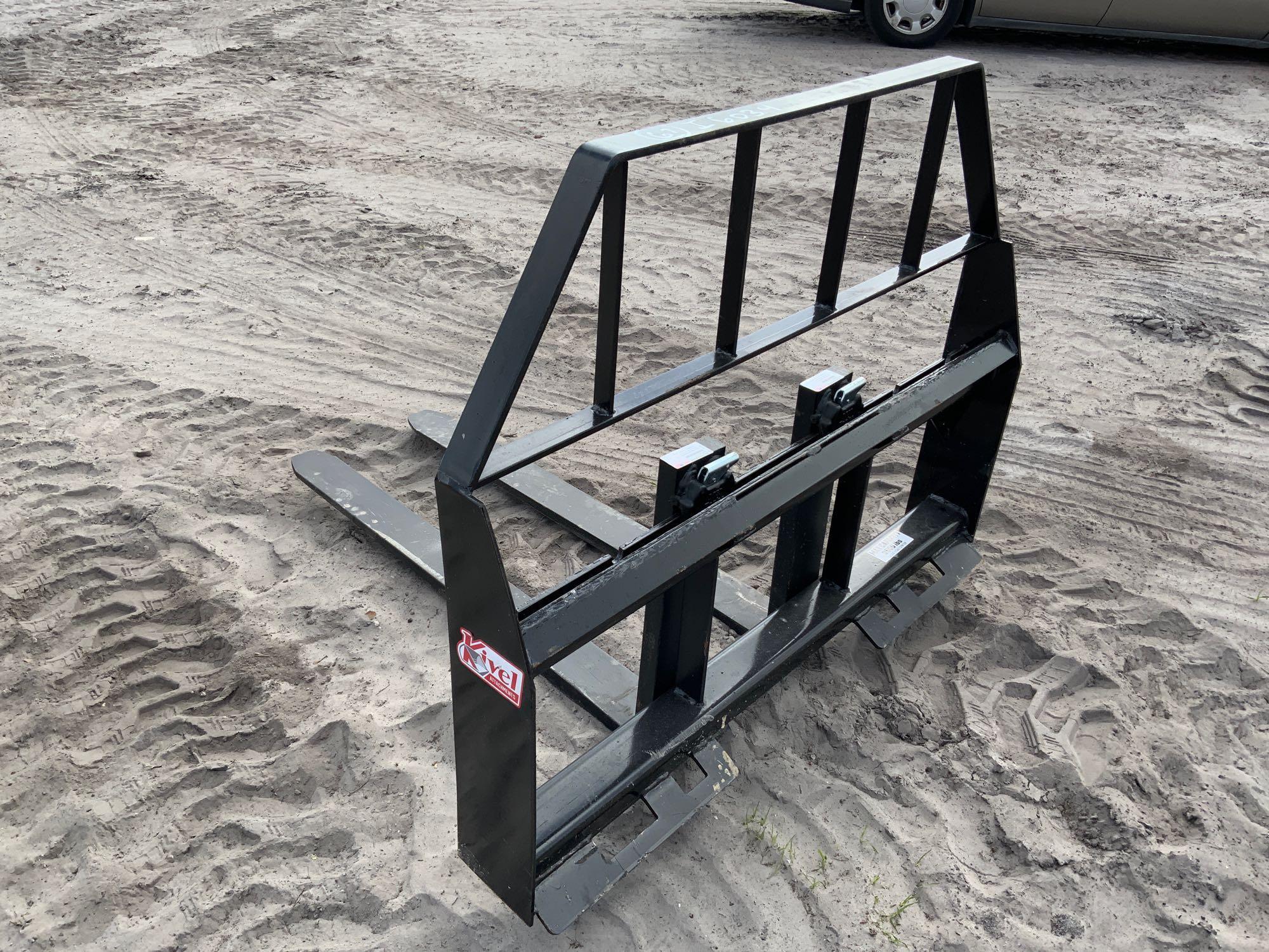 Unused Kivel 42in 2,000lb Skid Steer Forks and Frame