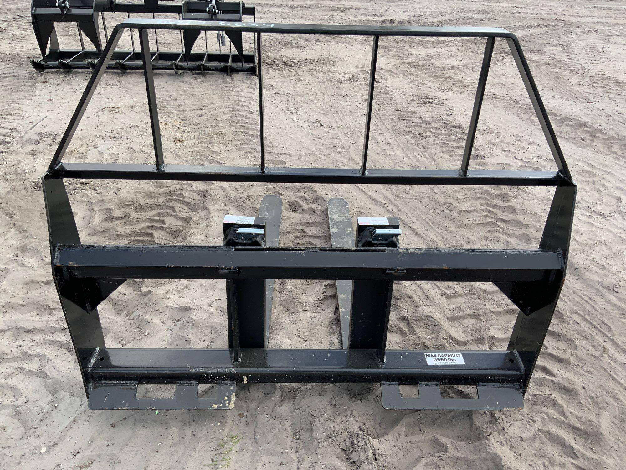 Unused Kivel 42in 2,000lb Skid Steer Forks and Frame