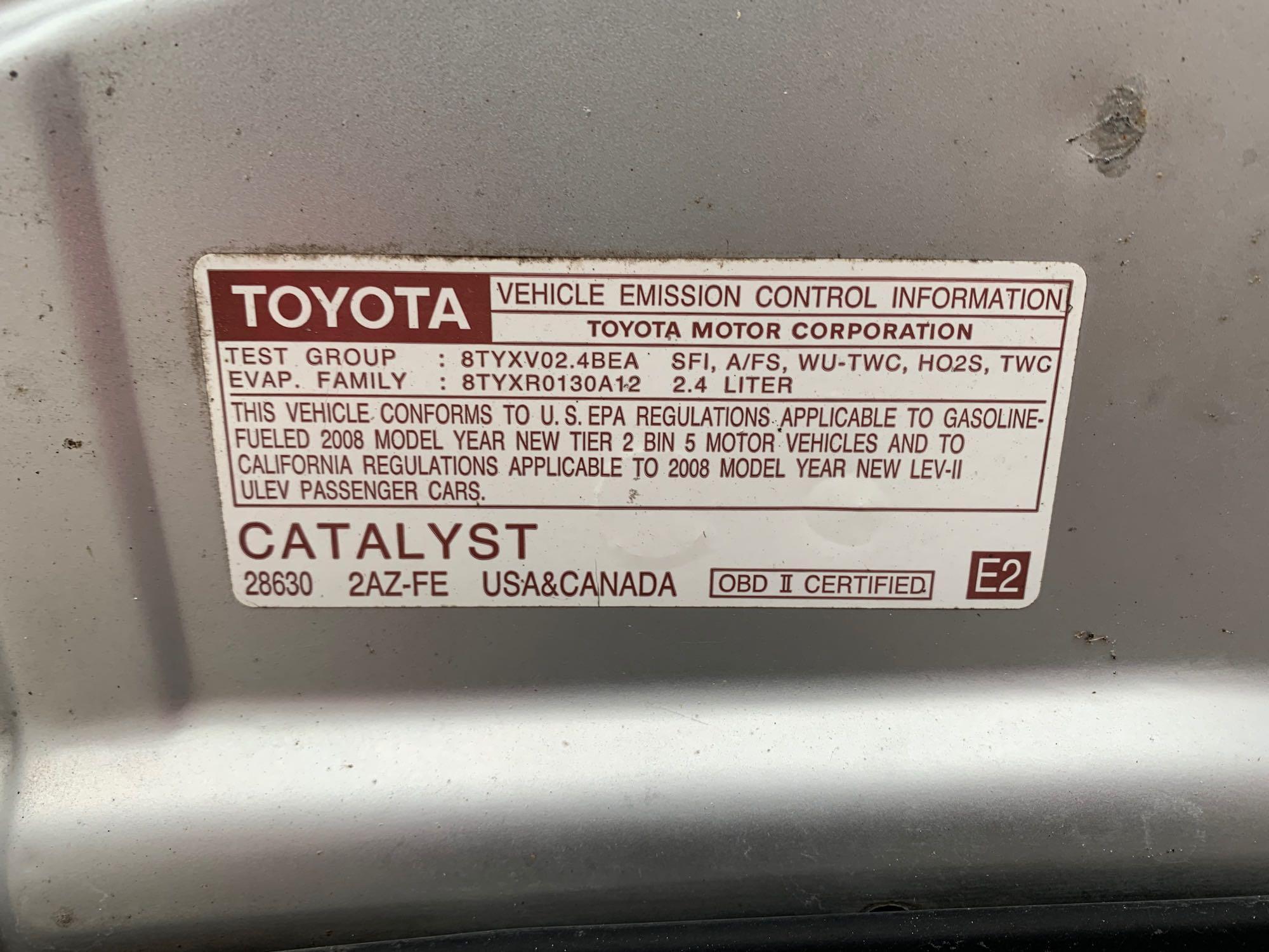 2008 Toyota Camry 4 Door Sedan