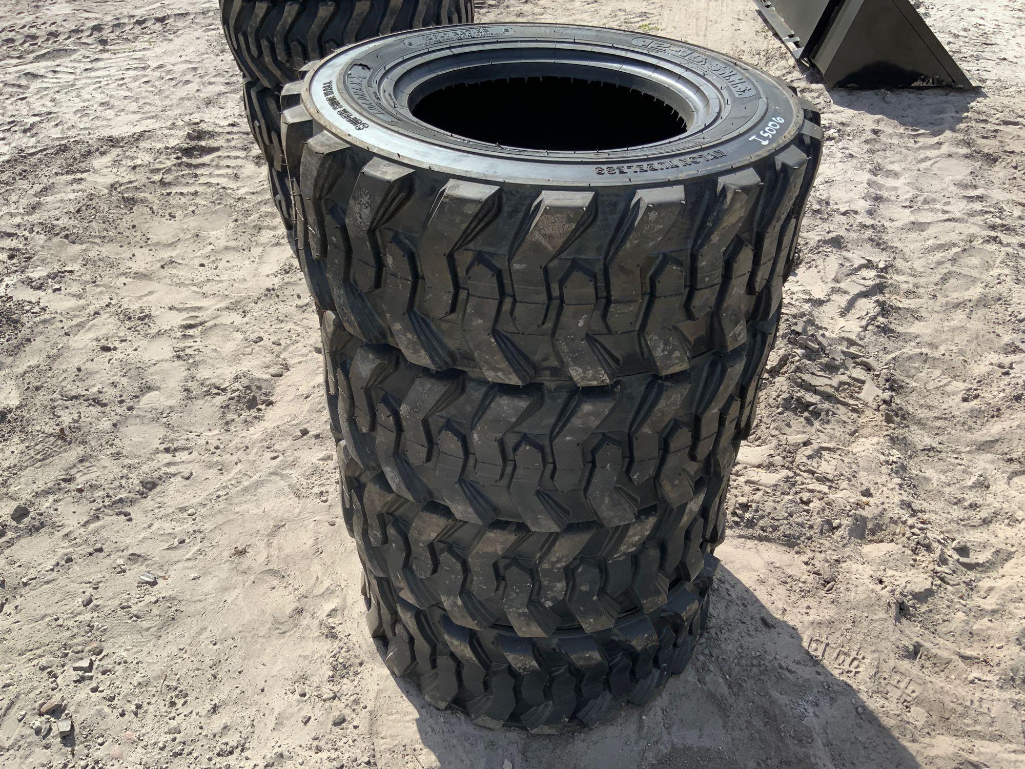 4 Unused 12-16.5 Skid Steer Loader Tires