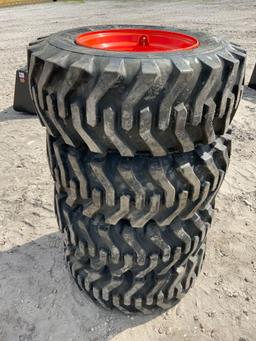 4 Unused 12-16.5 Skid Steer Loader Tires and Wheels