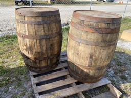 2 Whiskey Barrels