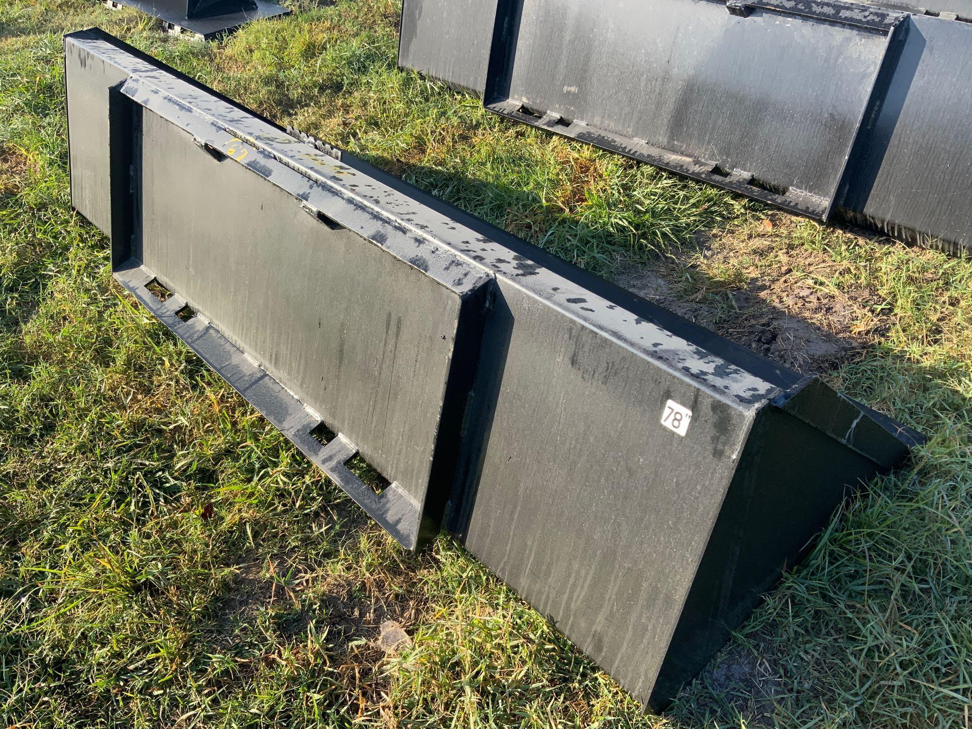 Unused 78in Skid Steer GP Bucket with Cutting Edge