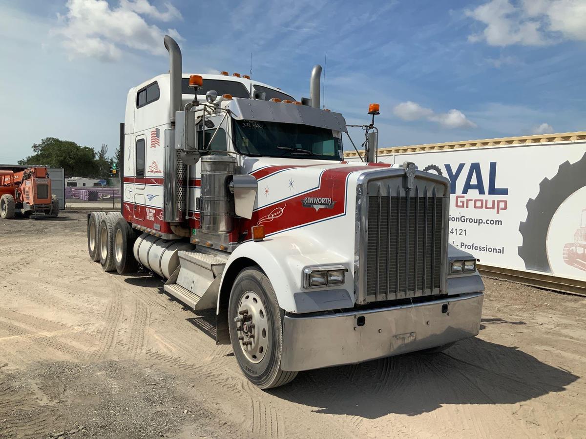 1999 Kenworth W900 Wet Line Tri-Axle Sleeper Truck Tractor