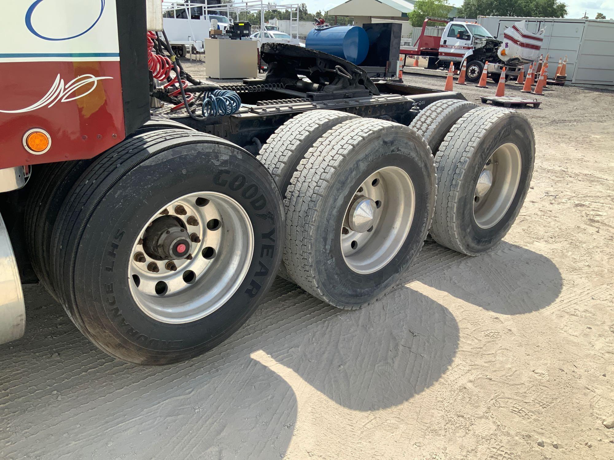 1999 Kenworth W900 Wet Line Tri-Axle Sleeper Truck Tractor