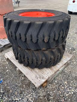 2 12-16.5 NHS Tractor Tires with Wheels