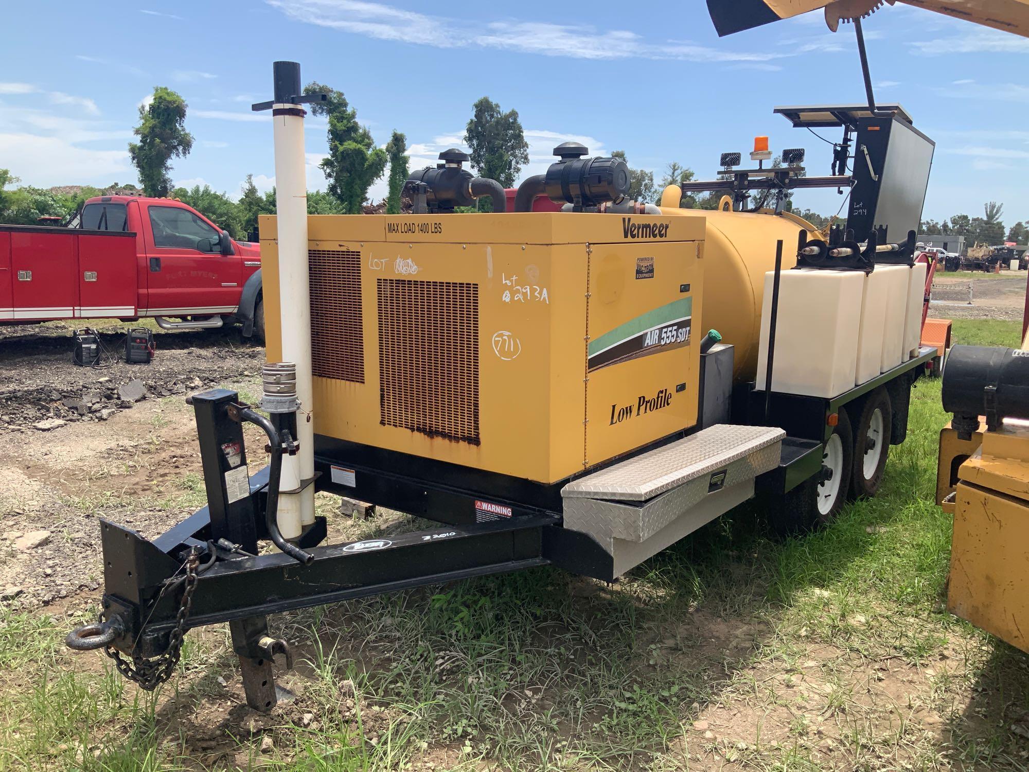 2011 Vermeer Low Profile Air 555 SDT Vacuum Excavation Trailer