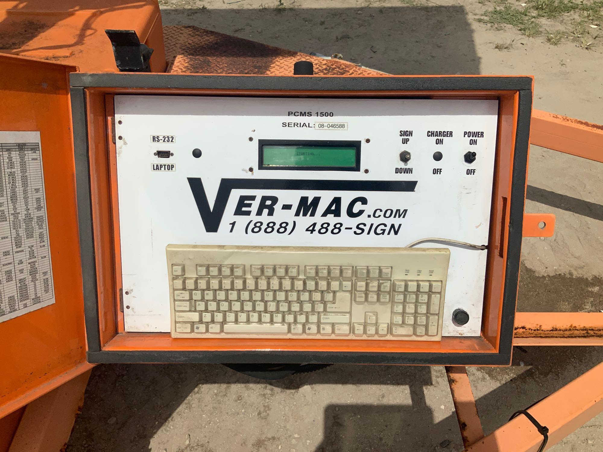 2008 Ver-Mac PCMS 1500 Trailer Mounted Message Board