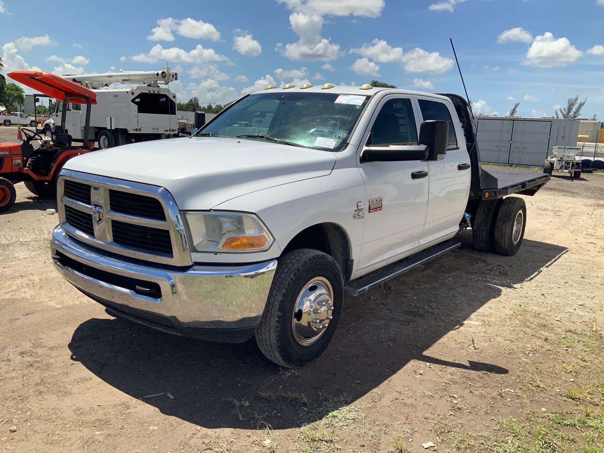 2012 Ram 3500 Crew Cab Dually Flatbed Truck