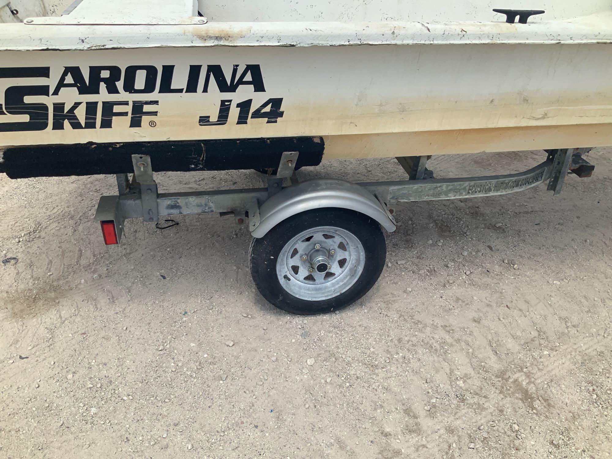 2002 Carolina Skiff J14 14ft Boat with Trailer