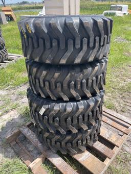 Four Unused Camso 12-16.5 Skid Steer Tires