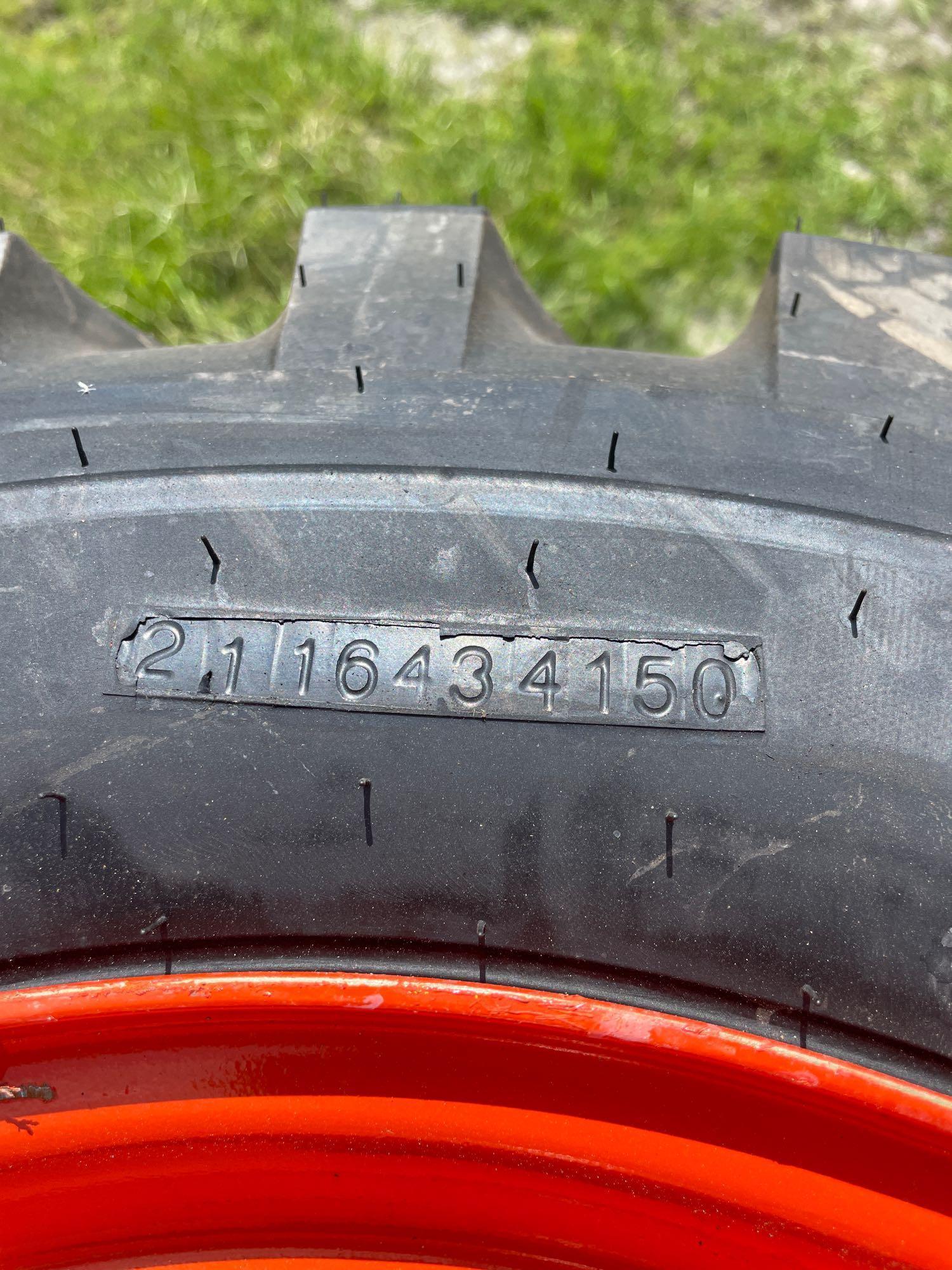 Four Unused Camso 12-16.5 Skid Steer Tires and Wheels