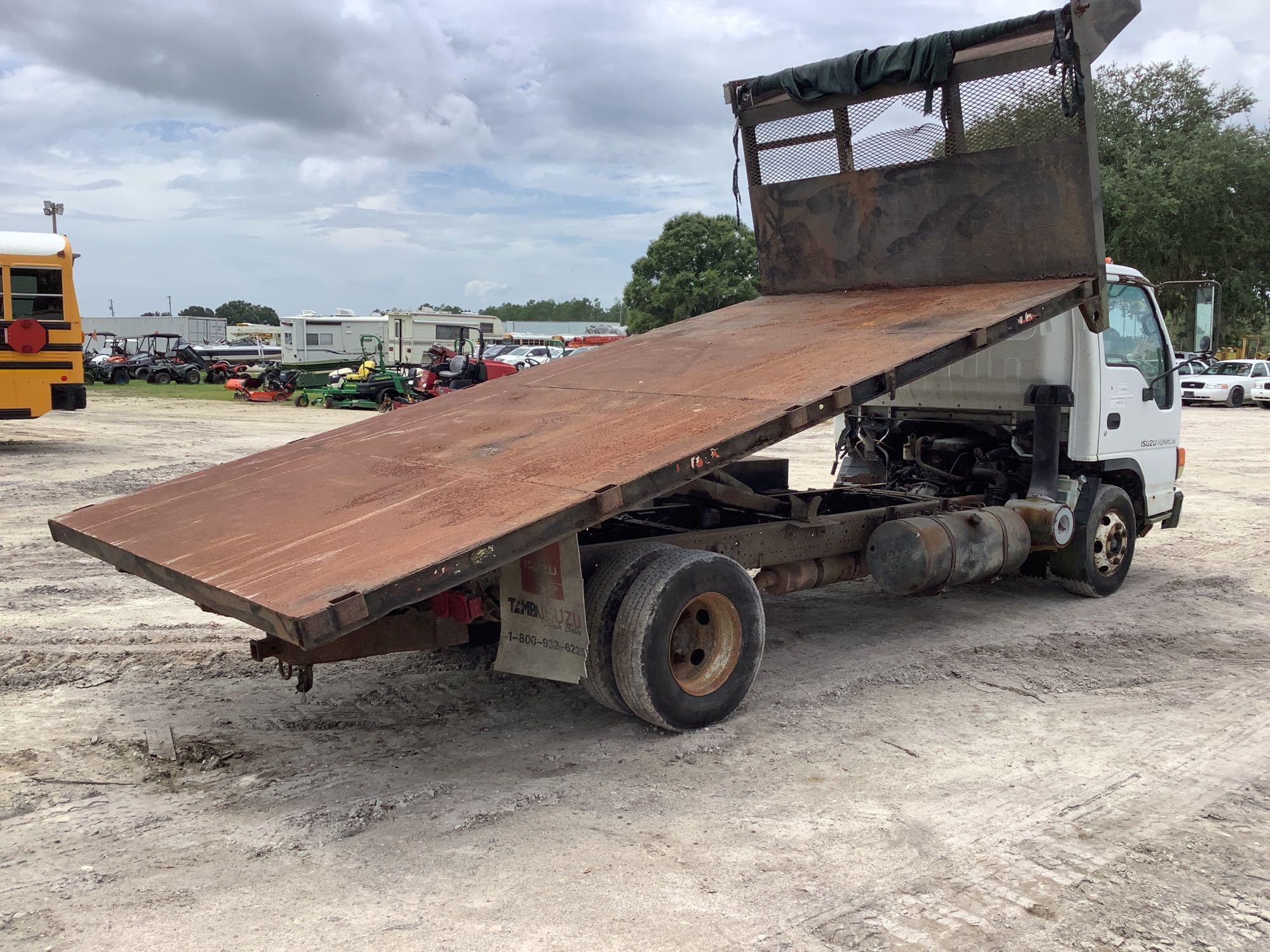 2001 Isuzu Cabover Flatbed Dump Truck