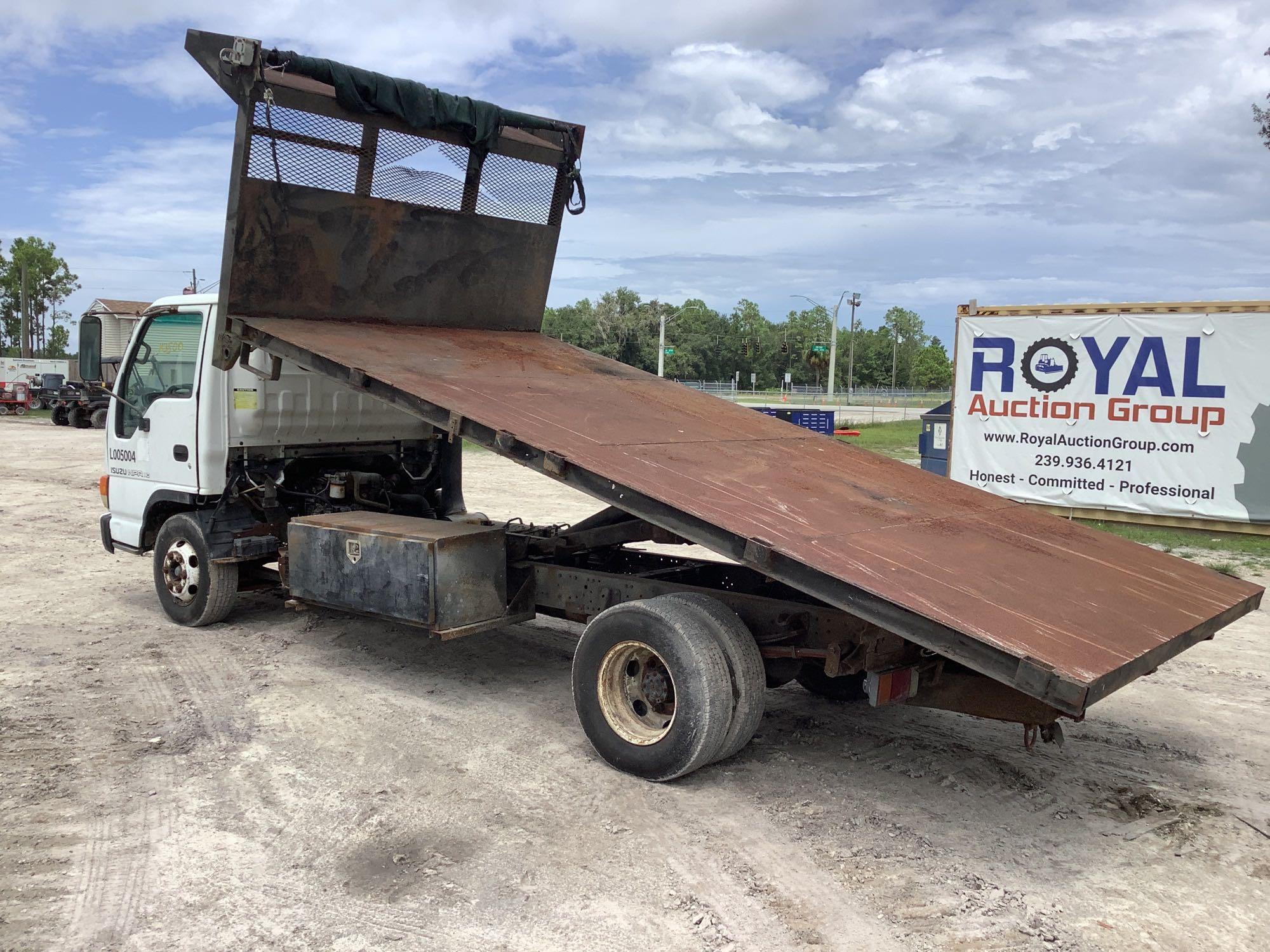 2001 Isuzu Cabover Flatbed Dump Truck