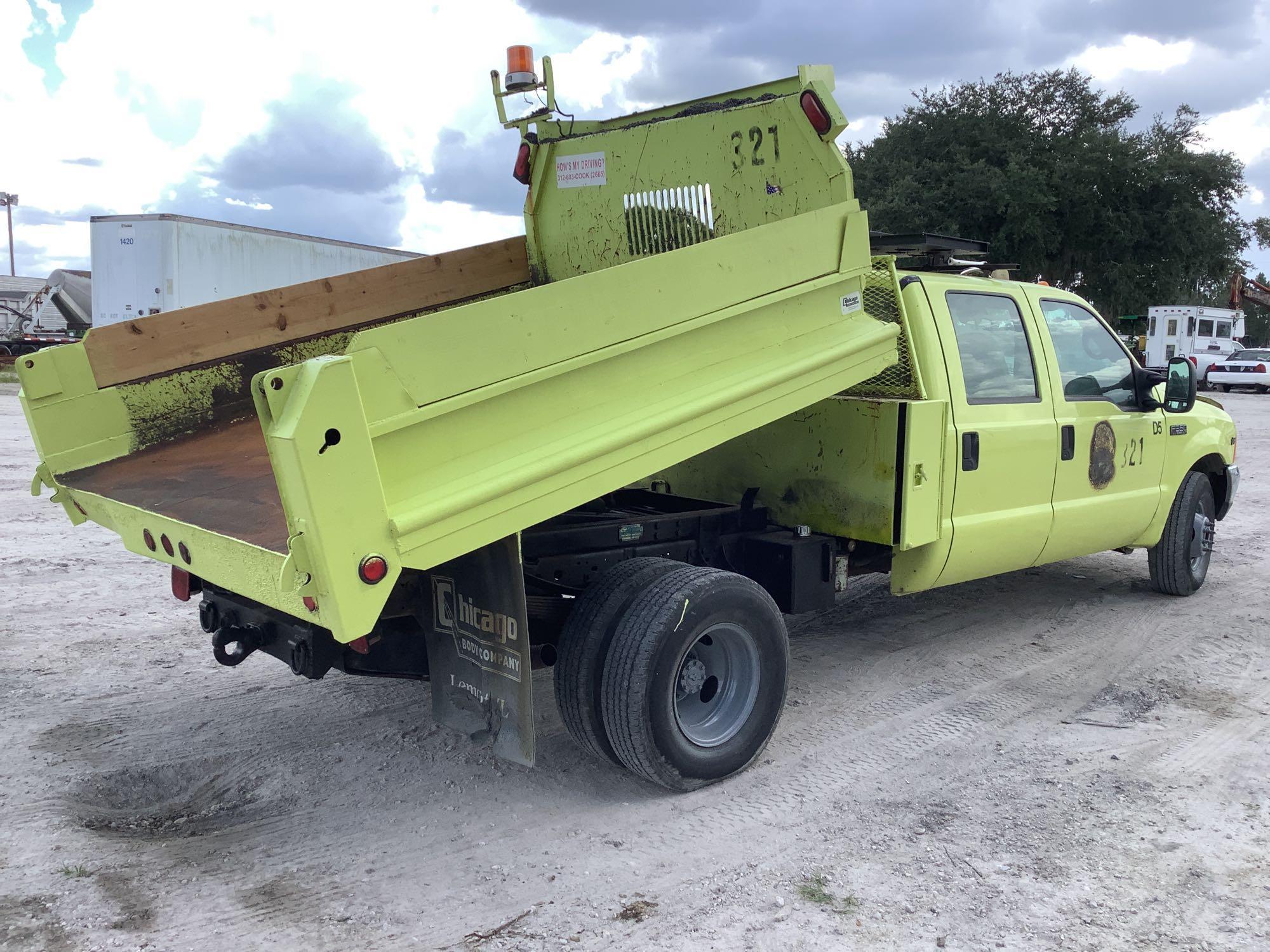 2000 Ford F-350 Crew Cab Dump Truck