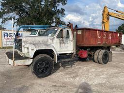 1986 Ford F800 Hooklift Dumpster Truck