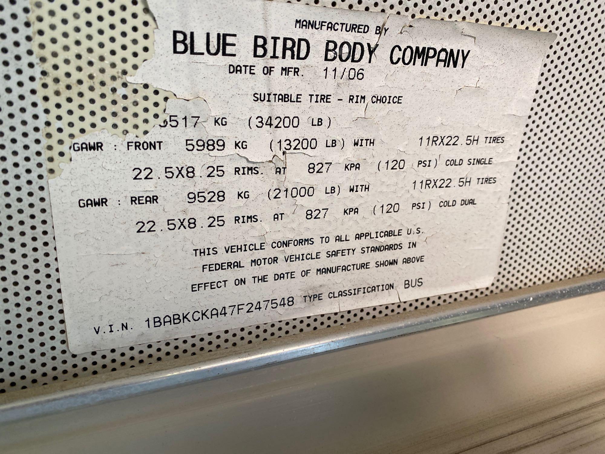 2007 Blue Bird All American Passenger Bus