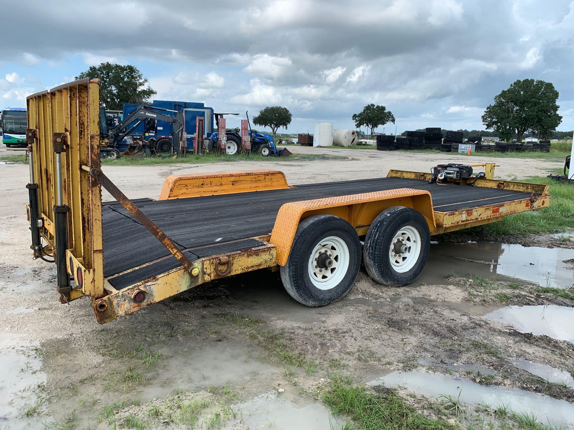2007 Imperial T/A 18FT Equipment Trailer with Hydraulic Ramps