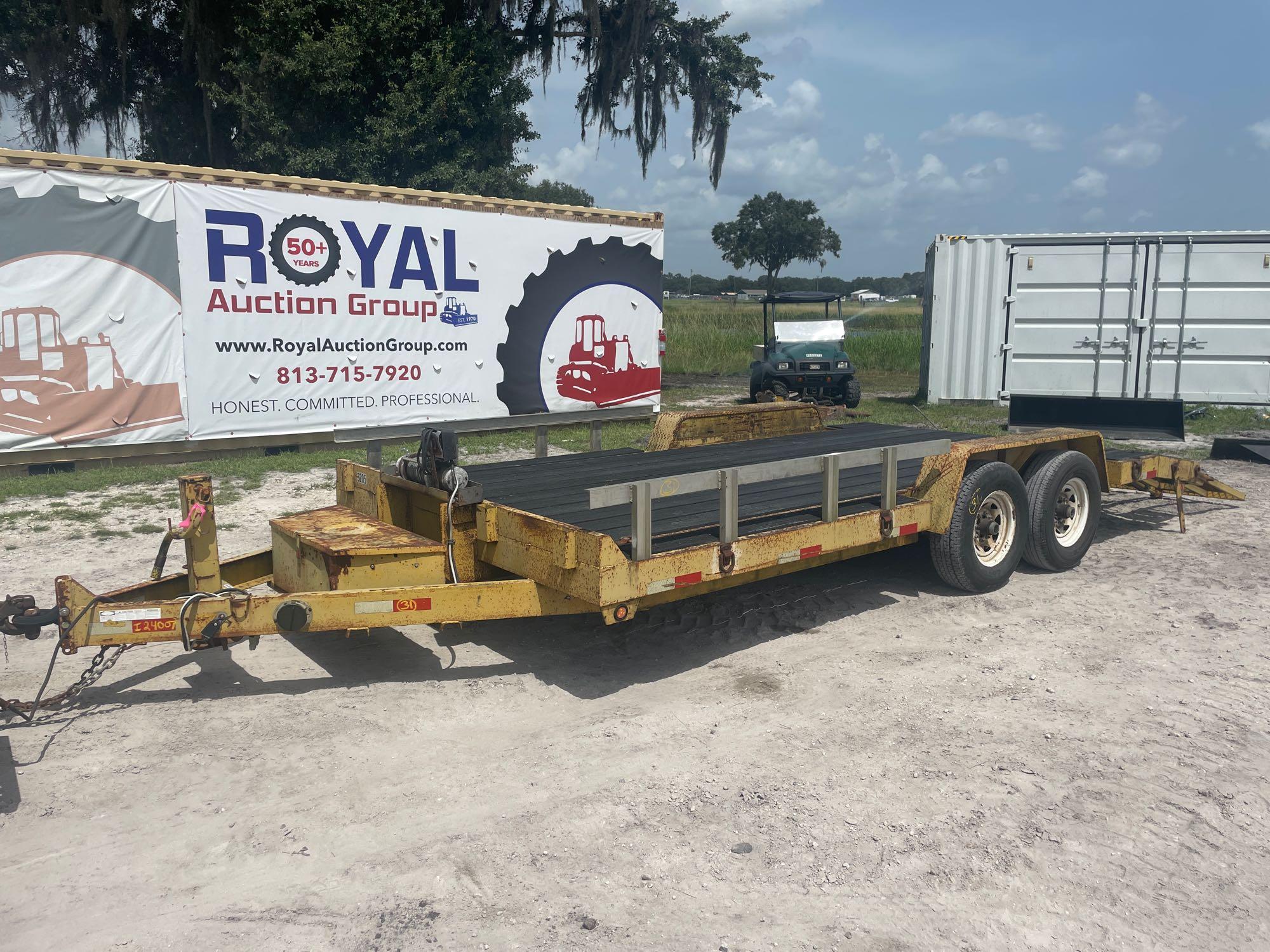 2007 Imperial T/A 18FT Equipment Trailer with Hydraulic Ramps