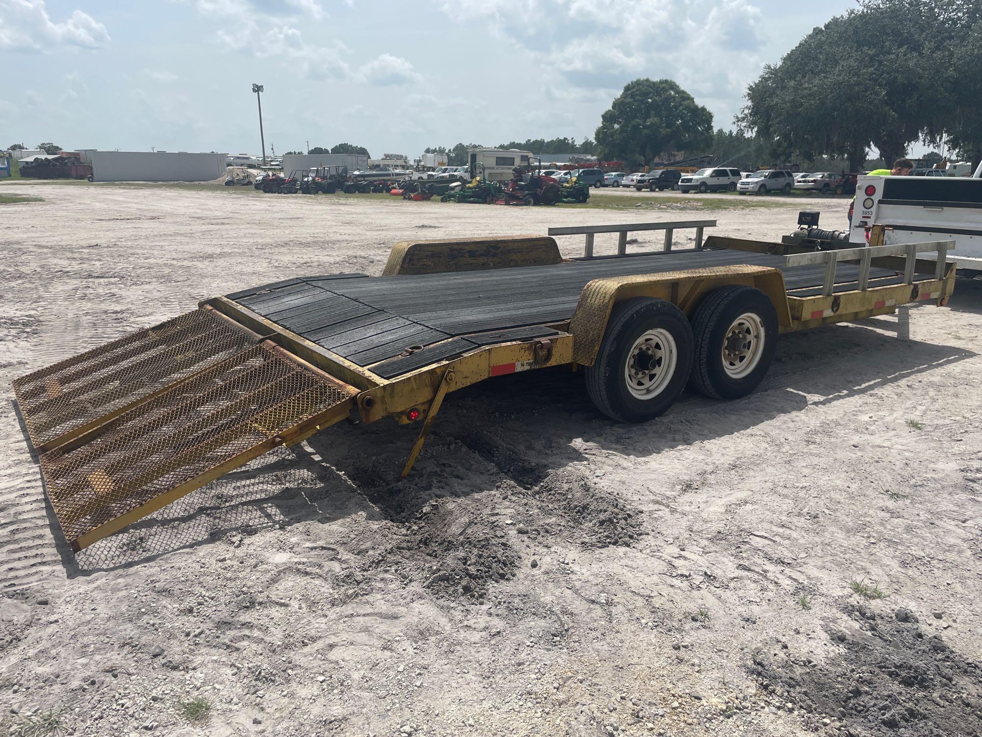 2007 Imperial T/A 18FT Equipment Trailer with Hydraulic Ramps