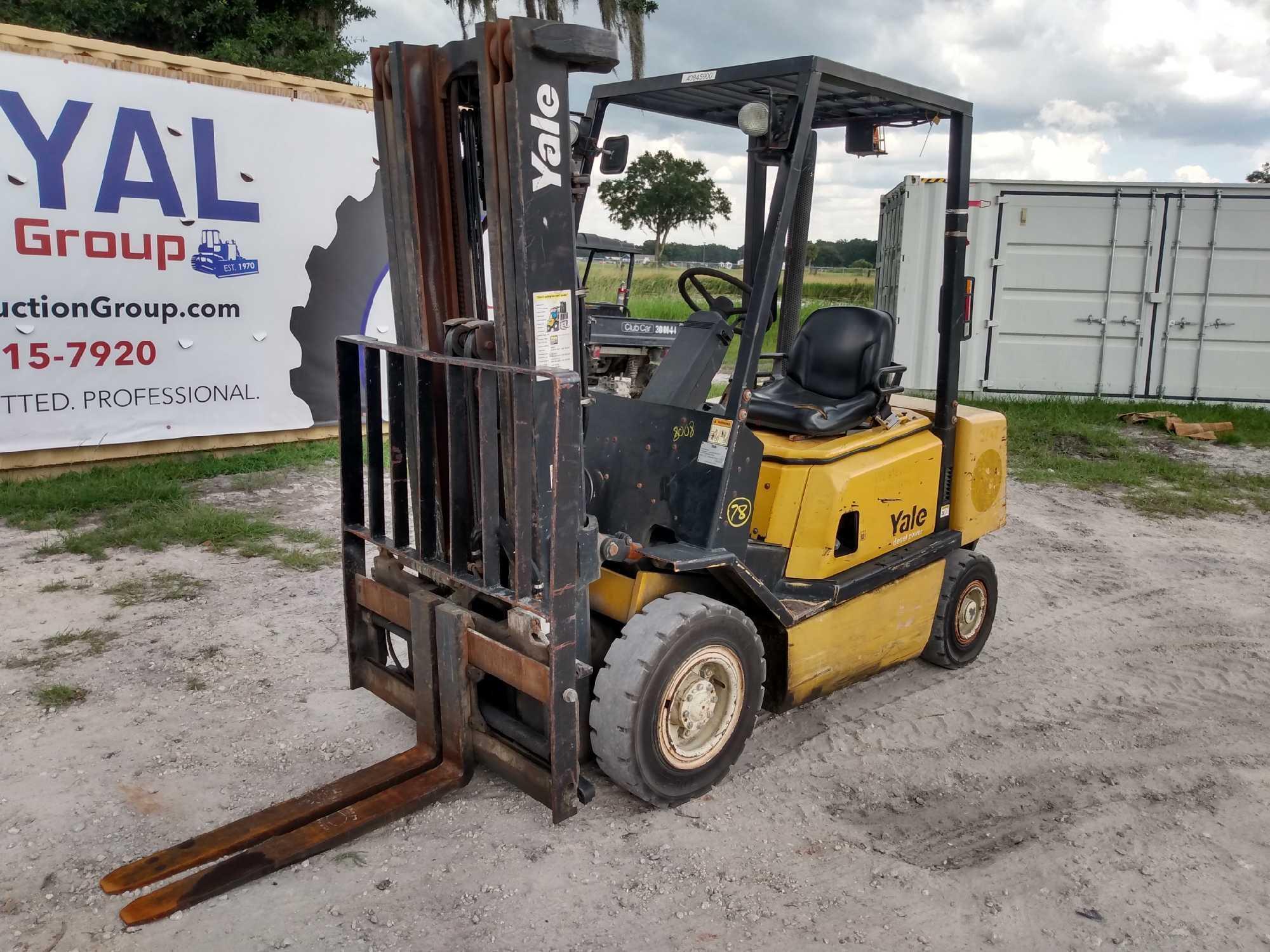 2004 Yale GDP 050 4,400LB Pneumatic Tire Forklift