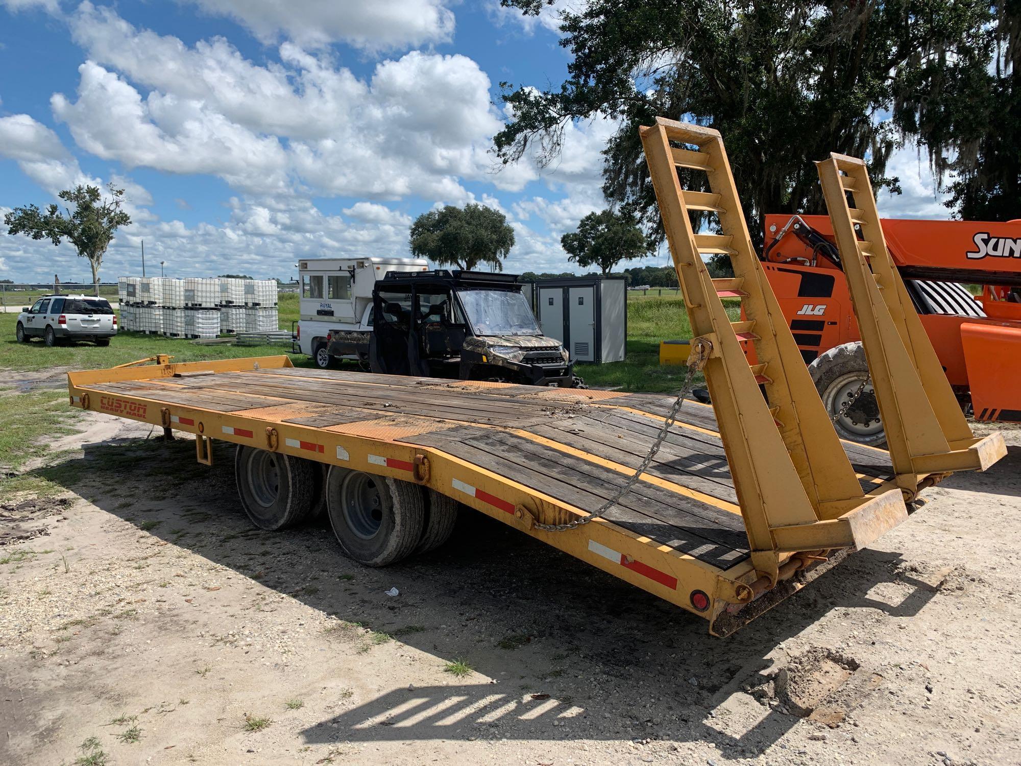 2013 Custom 12 Ton Tag Along Equipment Trailer