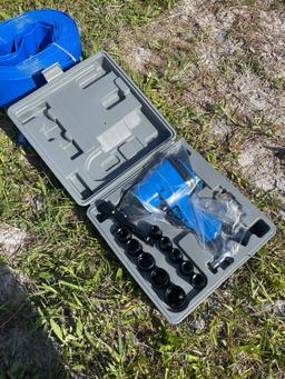 Unused 1/2in Drive Air Impact Wrench Kit with Sockets