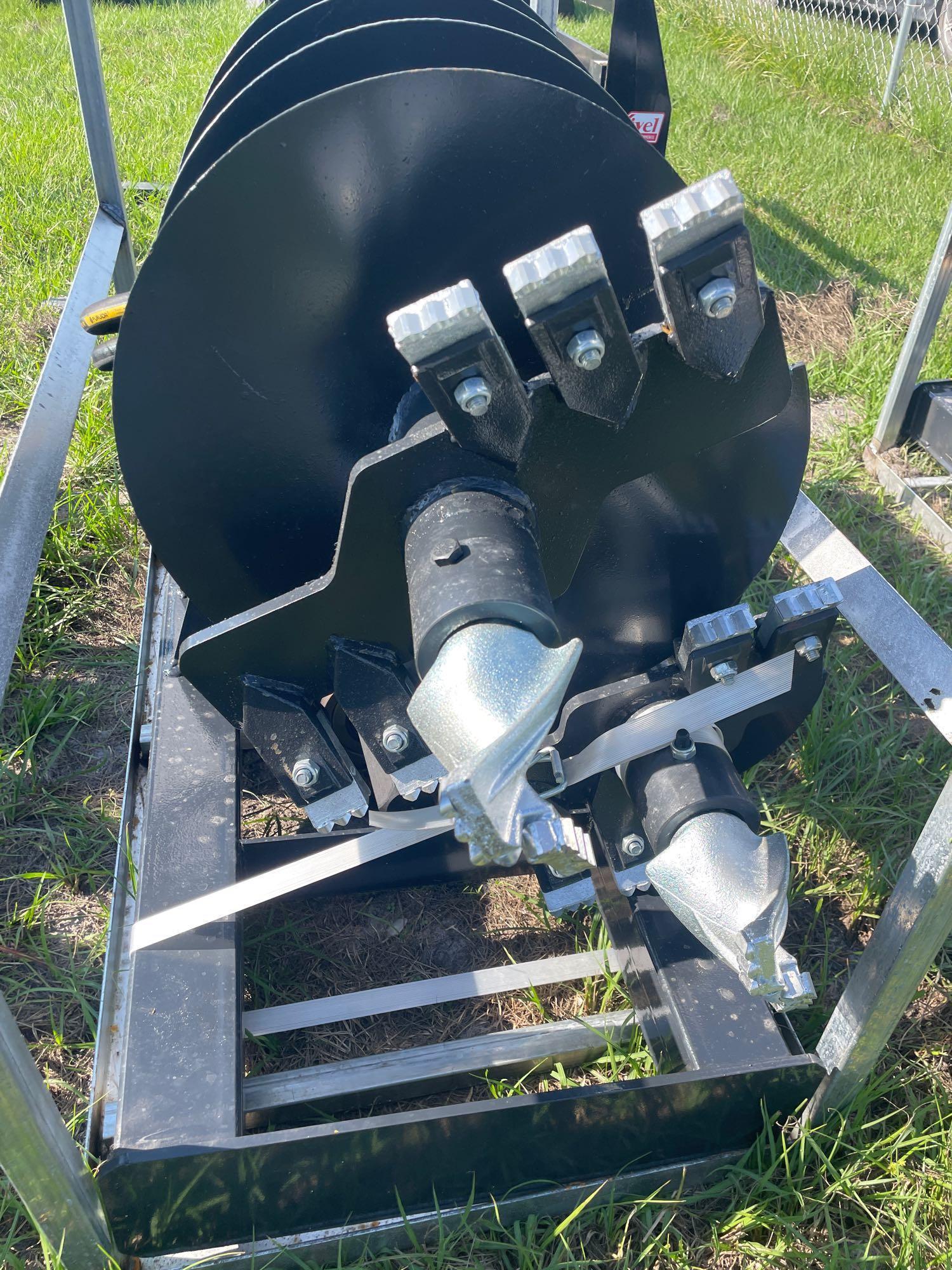 Unused Skid Steer Auger with 18in and 24in Bits